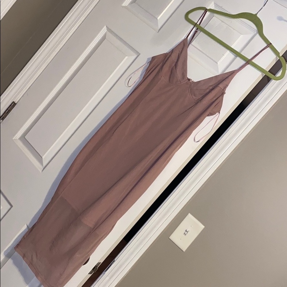 Mauve midi dress